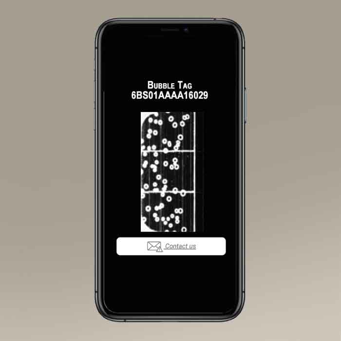 Autentificación referencia Sello Bubble Tag® de Biondi Santi