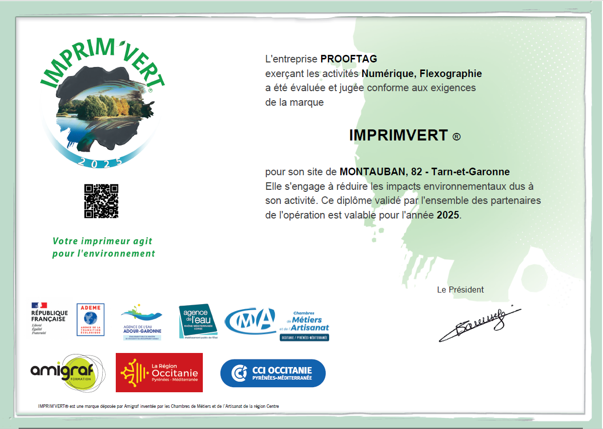 Certification Imprimvert 2025